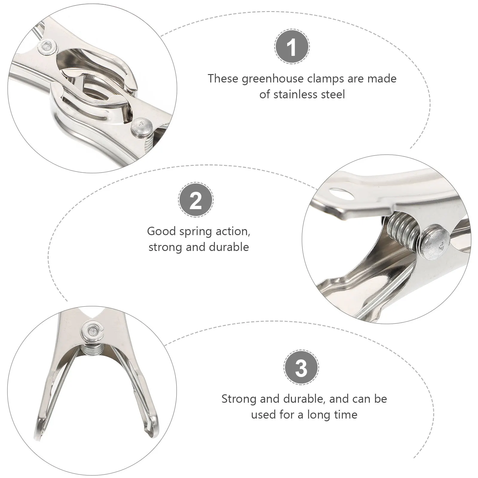 20Pcs Garden Clips Heavy Duty Stainless Steel Shading Net Clips for Greenhouse Frames Strong Grip Fixing Accessories
20Pcs Garden Clips Heavy Duty Stainless Steel Shading Net Clips for Greenhouse Frames Strong Grip Fixing Accessories