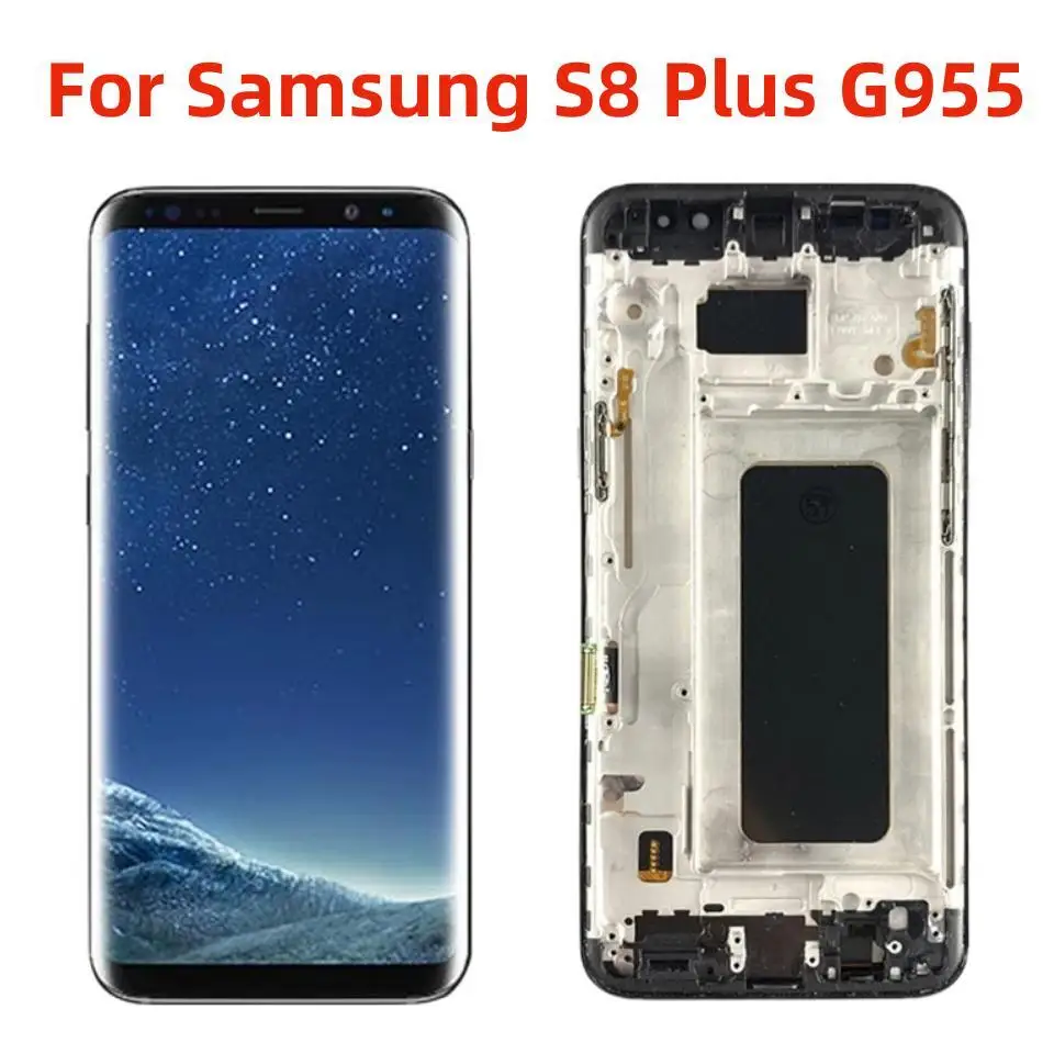 Tested Incell Display For Samsung Galaxy S8 Plus G955 G955F Display LCD Touch Screen Repair parts Replacement LCD With Frame
Tested Incell Display For Samsung Galaxy S8 Plus G955 G955F Display LCD Touch Screen Repair parts Replacement LCD With Frame
