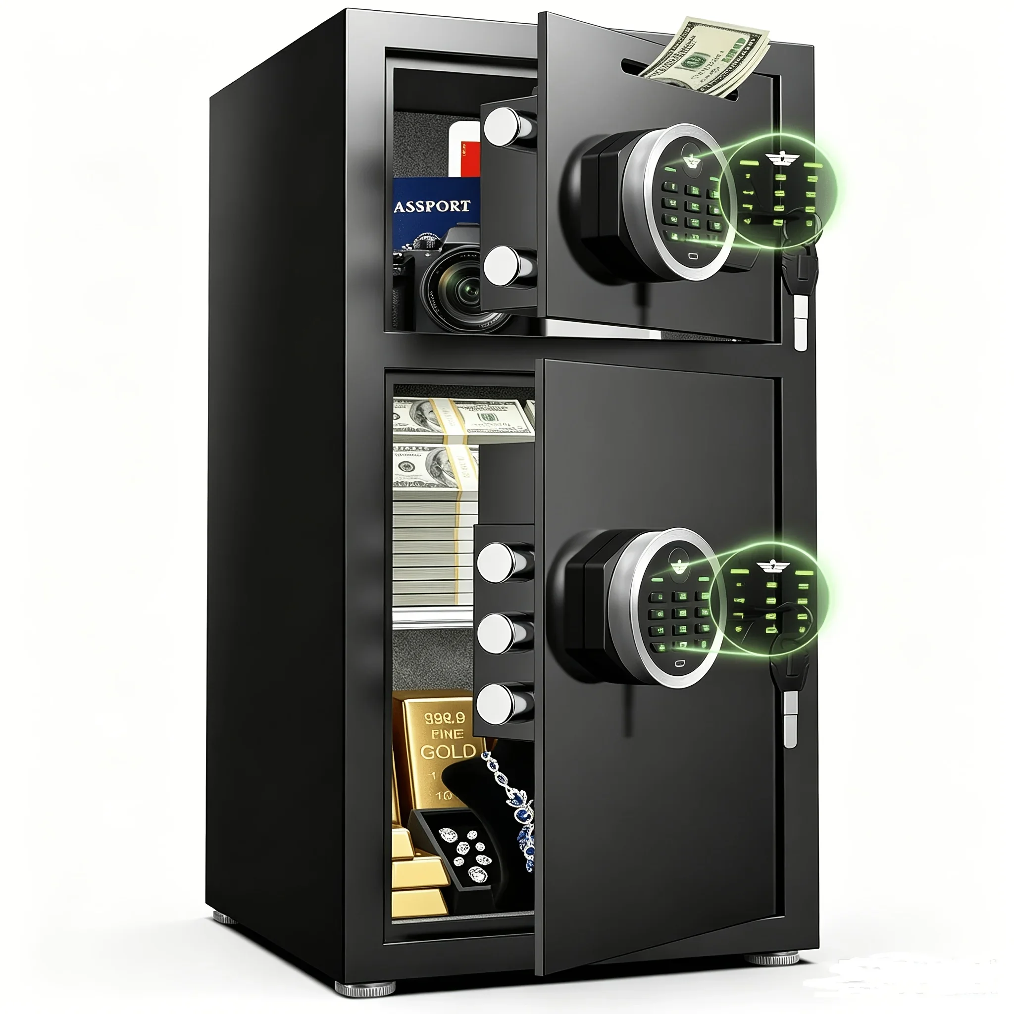 Kavey 6. 0 Cubic Foot Extra Large Home Safe Box Fireproof, Digital Home Security Safe Box with Deposit Slot & Metal Storage Box, Soft Lining Money Safe with Backlit Keypad & Dual Alarm for Home Office
Kavey 6. 0 Cubic Foot Extra Large Home Safe Box Fireproof, Digital Home Security Safe Box with Deposit Slot & Metal Storage Box, Soft Lining Money Safe with Backlit Keypad & Dual Alarm for Home Office