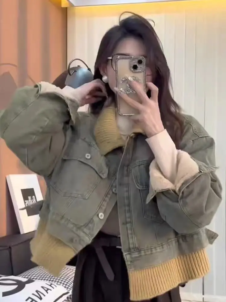 Denim Coats For Woman Long Fur Plush Womens Fall Fitted Minimalist Sweet Girl Academy Classroom Quick-Drying Quilted Standneck
Denim Coats For Woman Long Fur Plush Womens Fall Fitted Minimalist Sweet Girl Academy Classroom Quick-Drying Quilted Standneck