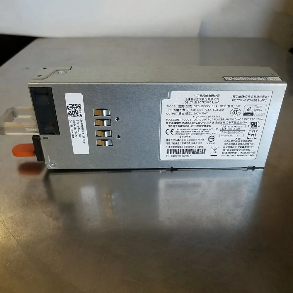 Power Supply for DELL DPS-200PB-191 A 200W 0NMPRY N3024 N3048 Ship After Testing
Power Supply for DELL DPS-200PB-191 A 200W 0NMPRY N3024 N3048 Ship After Testing