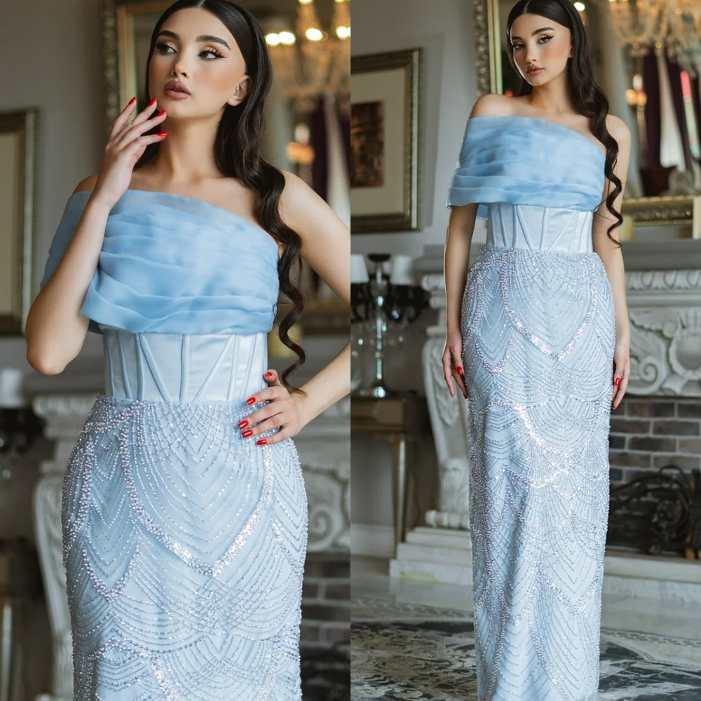 Customized Temperament Blue Evening Dress High Quality Off the Shoulder Homecoming Dresses Exquisite Special Occasion Gowns
Customized Temperament Blue Evening Dress High Quality Off the Shoulder Homecoming Dresses Exquisite Special Occasion Gowns