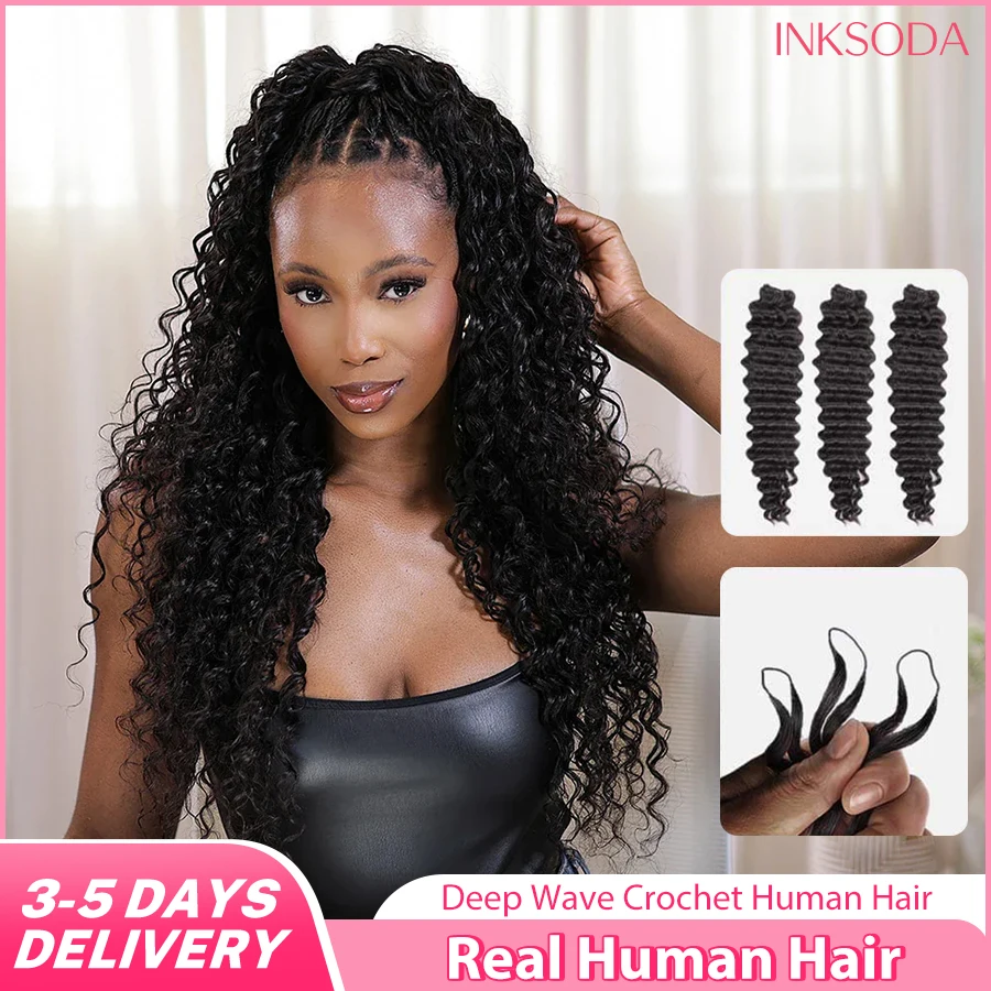 Deep Wave Crochet Human Hair Bundles Boho Braid Hair Remy Pre-Separated Feather Invisible Crochet Hair Extensions For Women
Deep Wave Crochet Human Hair Bundles Boho Braid Hair Remy Pre-Separated Feather Invisible Crochet Hair Extensions For Women