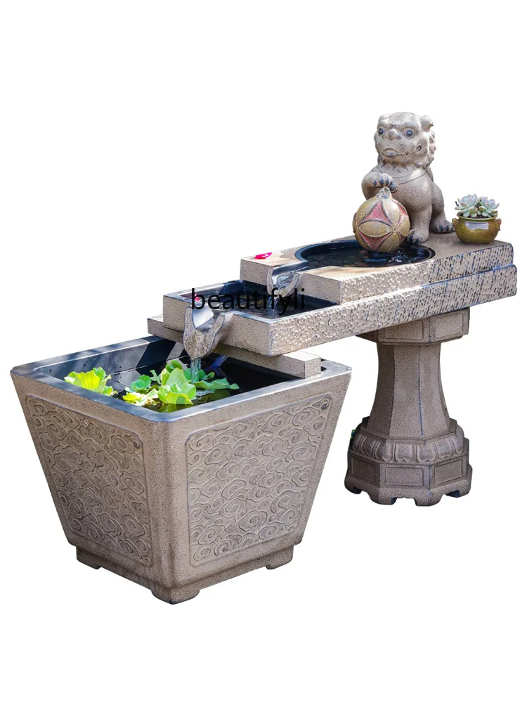 Outdoor Flowing Water Ornaments Floor Water Landscape Garden Decoration Chinese Fish Pond Landscape
Outdoor Flowing Water Ornaments Floor Water Landscape Garden Decoration Chinese Fish Pond Landscape