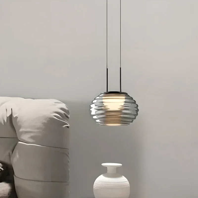 LED Striped Glass Chandelier Home Decoration Bedroom Living Room Decor Hanging Lamp Nordic Modern Minimalist Round Pendant Light
LED Striped Glass Chandelier Home Decoration Bedroom Living Room Decor Hanging Lamp Nordic Modern Minimalist Round Pendant Light