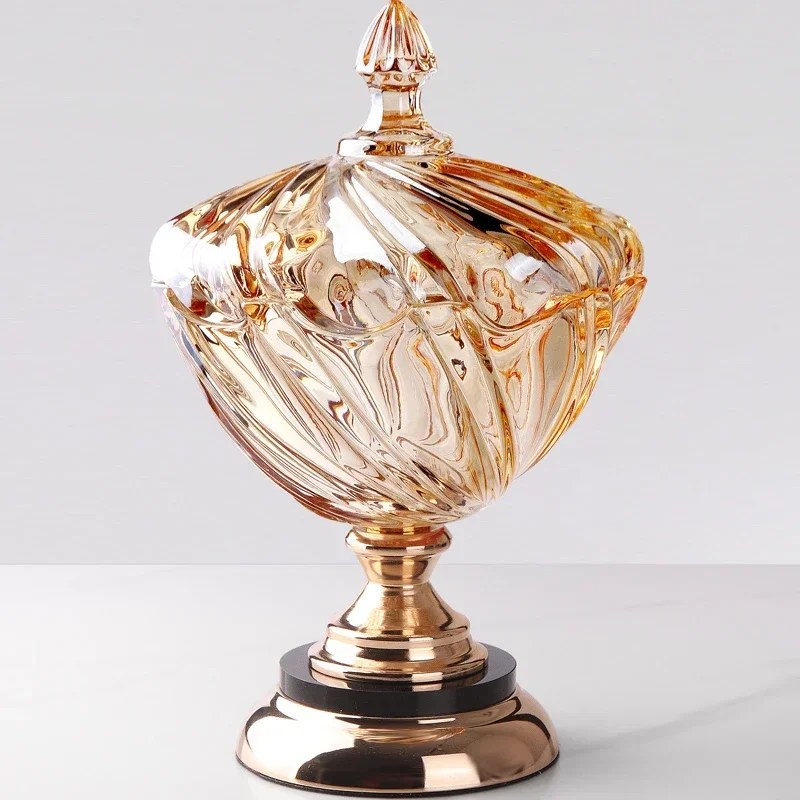 European-Style Fashion Crystal Glass Candy Box Light Luxury Storage Jar Household Sugar Bowl European Style Ornaments Wedding
European-Style Fashion Crystal Glass Candy Box Light Luxury Storage Jar Household Sugar Bowl European Style Ornaments Wedding