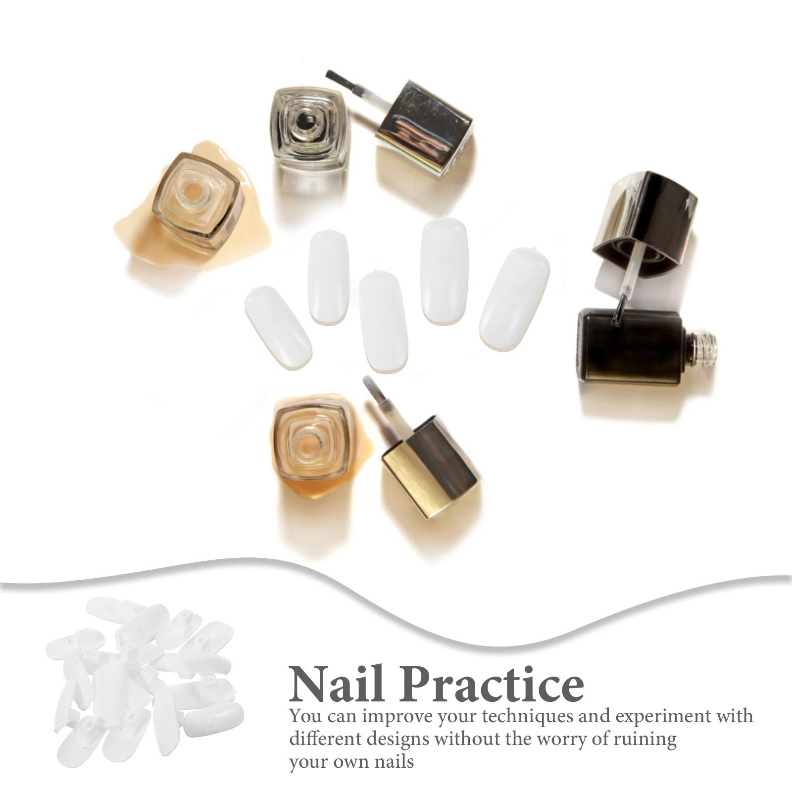 100Pcs Mechanical Nail Tips Practice Nails Smooth Surface Easy to Use for Art Skills Improvement Practice Nail Tips
100Pcs Mechanical Nail Tips Practice Nails Smooth Surface Easy to Use for Art Skills Improvement Practice Nail Tips