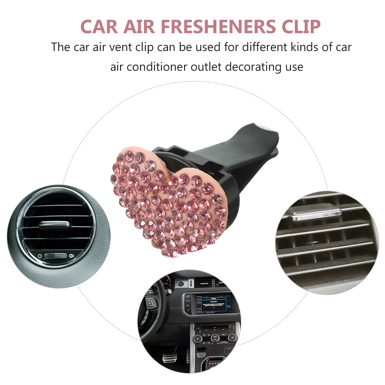 2Pcs Car Air Fresheners Clip Pink Diamond Heart Aromatherapy Vent Clips for Car Interior Decor Dashboard Accessories
2Pcs Car Air Fresheners Clip Pink Diamond Heart Aromatherapy Vent Clips for Car Interior Decor Dashboard Accessories