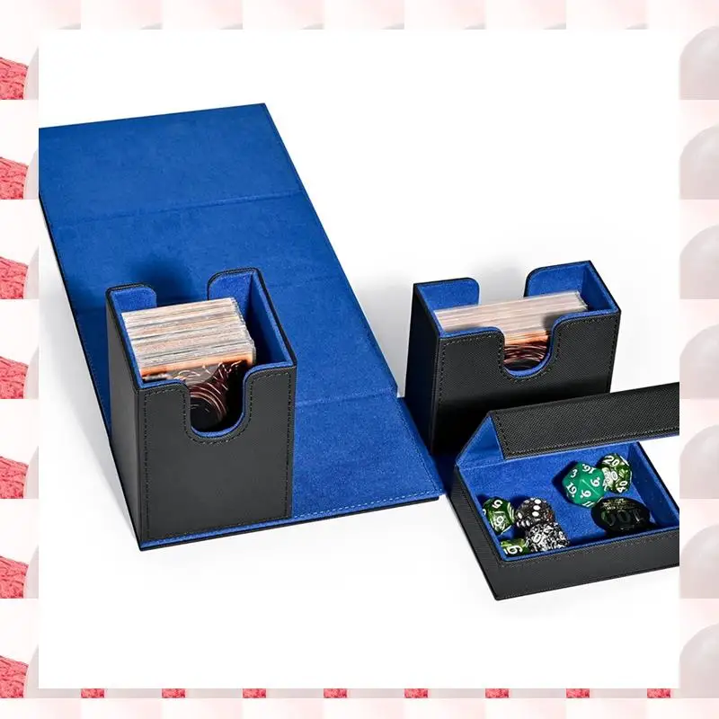 ABGN Card Deck Box, Premium Card Box With Flip Dice Tray , Card Deck Case Storage Box For Sports Game Cards Durable Black+Blue
ABGN Card Deck Box, Premium Card Box With Flip Dice Tray , Card Deck Case Storage Box For Sports Game Cards Durable Black+Blue