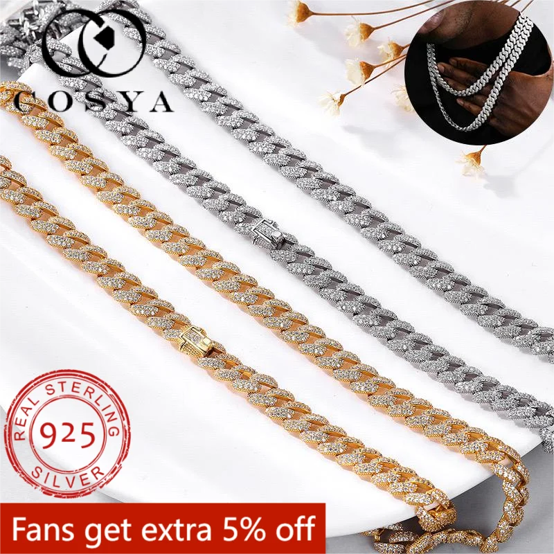 COSYA 8mm Cuban Link Chain Necklace for Men and Women 925 Sterling Silver 18K Gold Plated High Carbon Diamond Hip Hop Jewelry
COSYA 8mm Cuban Link Chain Necklace for Men and Women 925 Sterling Silver 18K Gold Plated High Carbon Diamond Hip Hop Jewelry