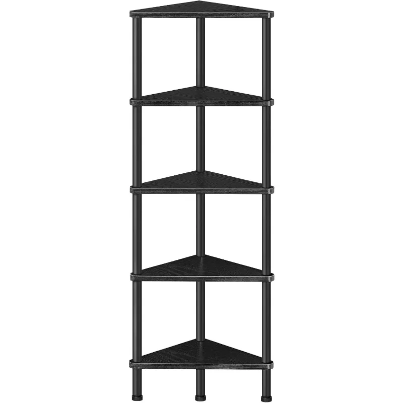 Corner Shelf Stand, Industrial 5-Tier Wall Corner Bookshelf with Metal Frame, Plant Corner Display Shelf
Corner Shelf Stand, Industrial 5-Tier Wall Corner Bookshelf with Metal Frame, Plant Corner Display Shelf