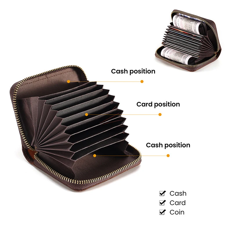 Piggy bank with multiple card slots and large capacity accordion-style retro leather multi-functional small purse mini wallet
Piggy bank with multiple card slots and large capacity accordion-style retro leather multi-functional small purse mini wallet