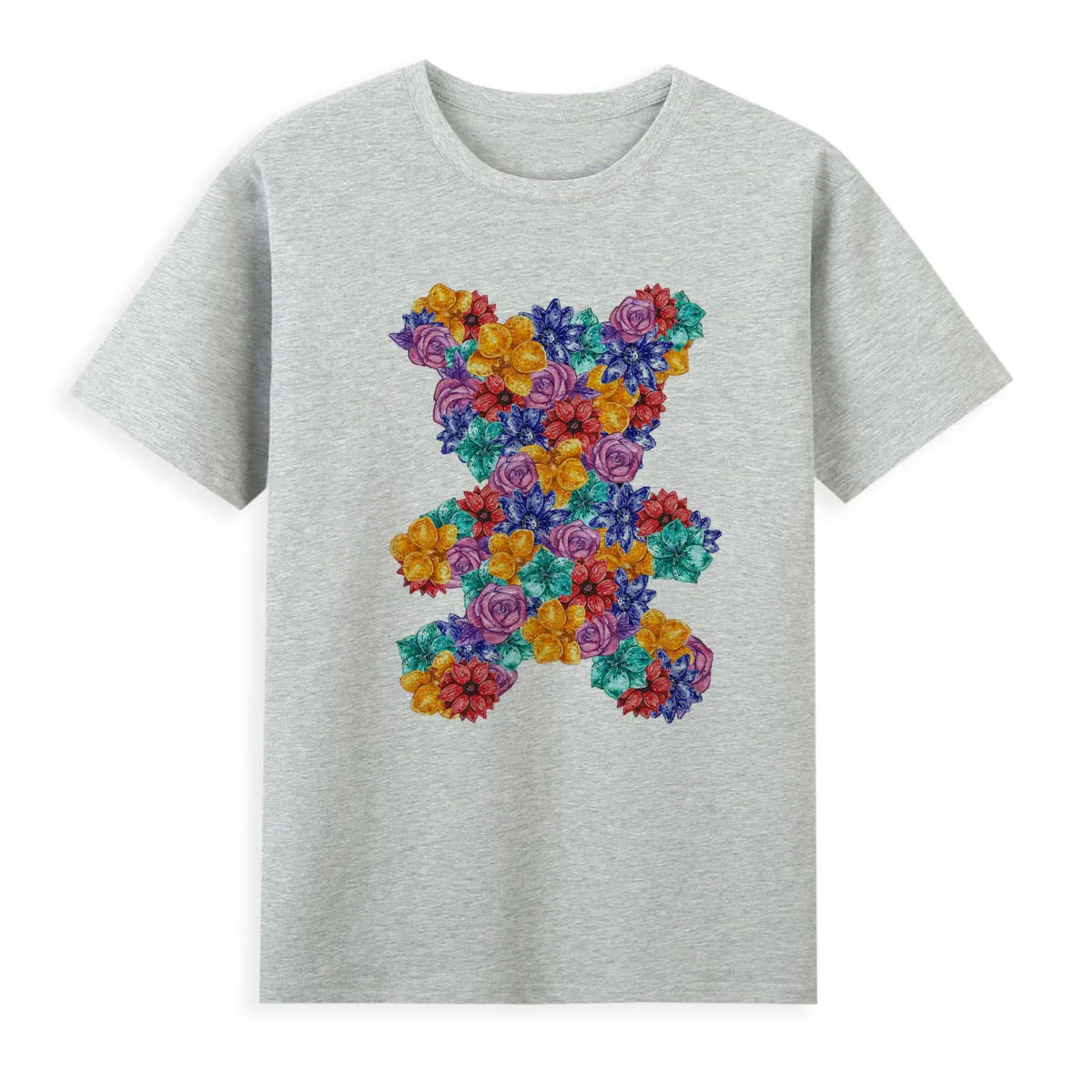 Flower teddy bear creative print T-shirt New beautiful top for women Hot summer short-sleeved Tshirt in Europe A1-115
Flower teddy bear creative print T-shirt New beautiful top for women Hot summer short-sleeved Tshirt in Europe A1-115