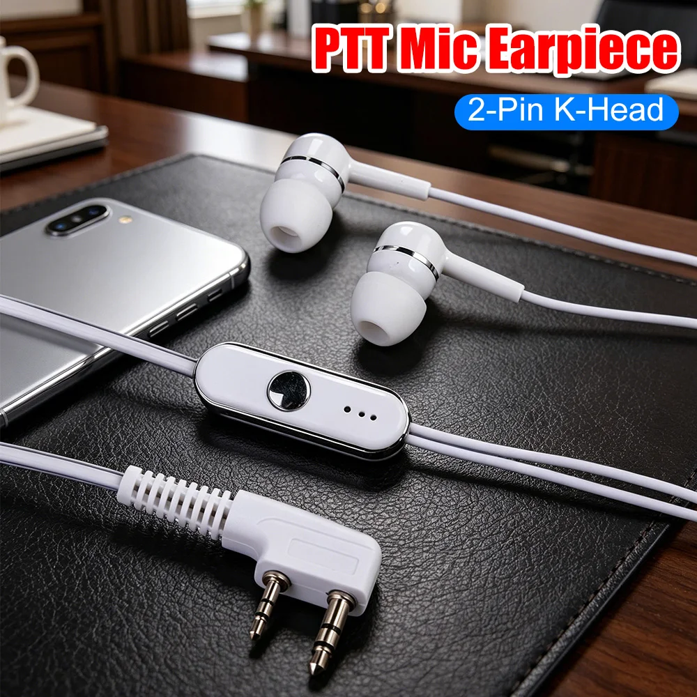 1.2m Earpiece Headset Mic for Walkie Talkie 2 Pin PTT MIC Headset Replacement Portable for BAOFENG KENWOOD
1.2m Earpiece Headset Mic for Walkie Talkie 2 Pin PTT MIC Headset Replacement Portable for BAOFENG KENWOOD