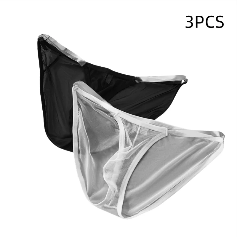 2PCS Men's All-Mesh Transparent-Band Thin Ice Silk Single-Layer U-Convex Low-Rise Breathable Sports and Sexy Briefs
2PCS Men's All-Mesh Transparent-Band Thin Ice Silk Single-Layer U-Convex Low-Rise Breathable Sports and Sexy Briefs
