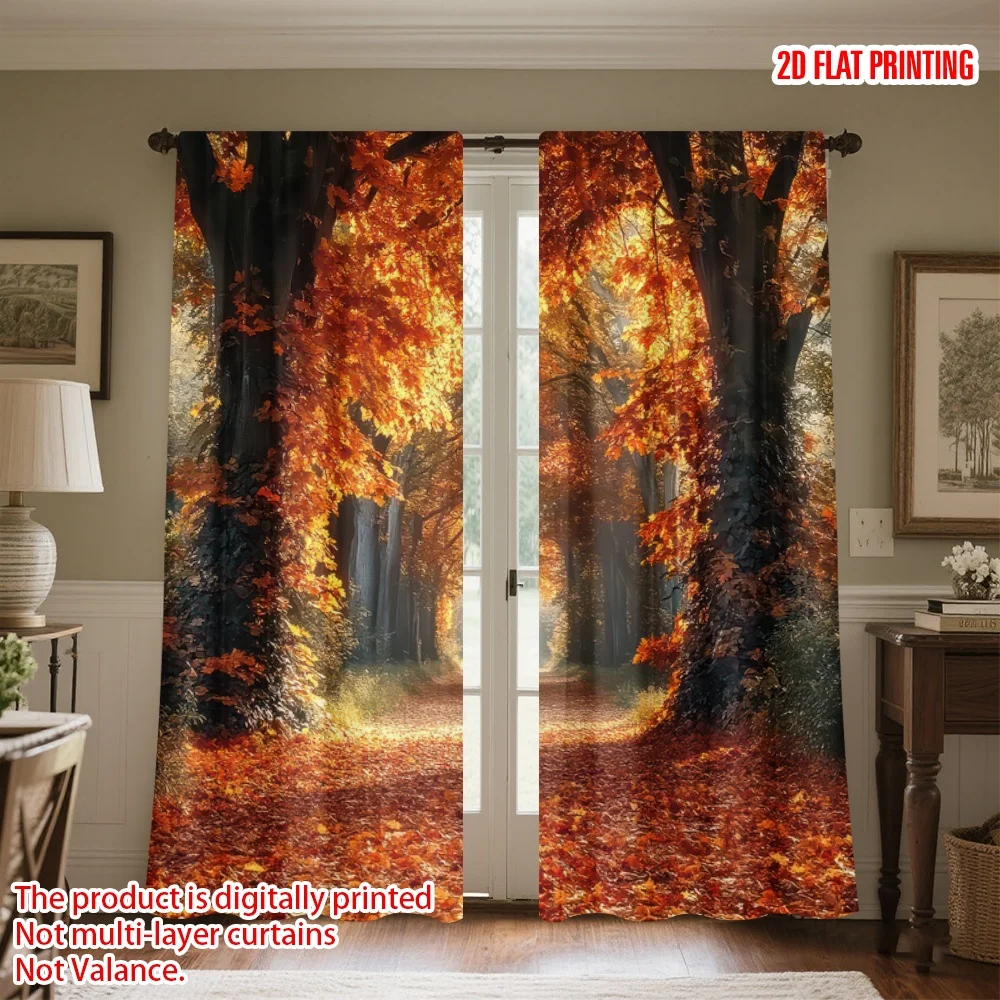 2D flat printing 2pcs Curtains Autumn Forest Path Digital Printed Polyester Drapes Party Decorations Perfect for Yard & Garden
2D flat printing 2pcs Curtains Autumn Forest Path Digital Printed Polyester Drapes Party Decorations Perfect for Yard & Garden