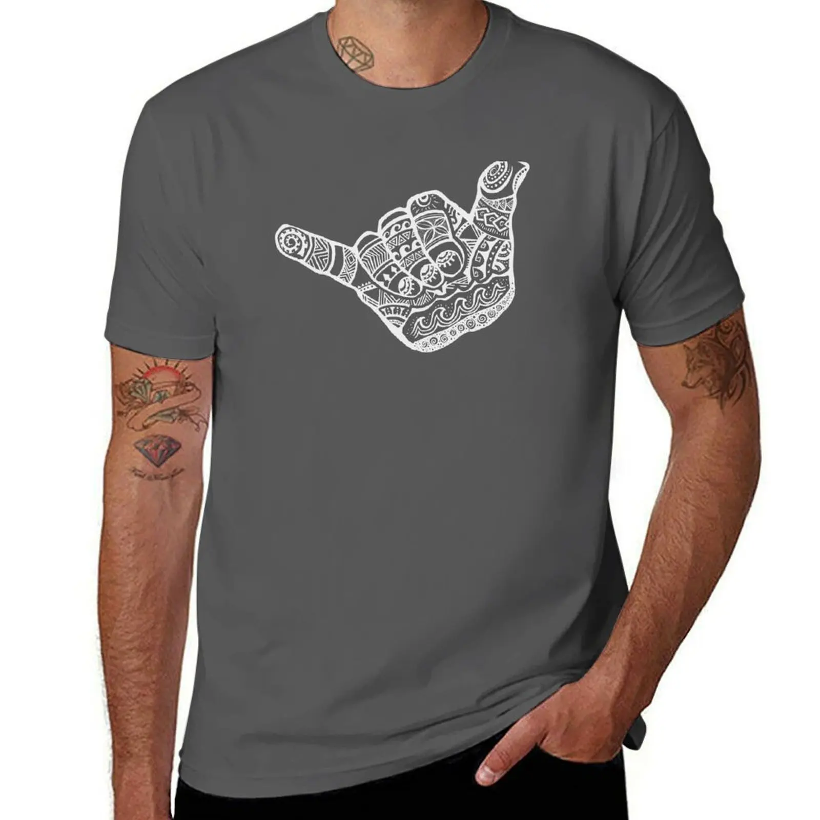 Hang Loose - Polynesian, Tribal Shaka Hand Sign in White T-Shirt Plus Size Comfort Fit Tee
Hang Loose - Polynesian, Tribal Shaka Hand Sign in White T-Shirt Plus Size Comfort Fit Tee