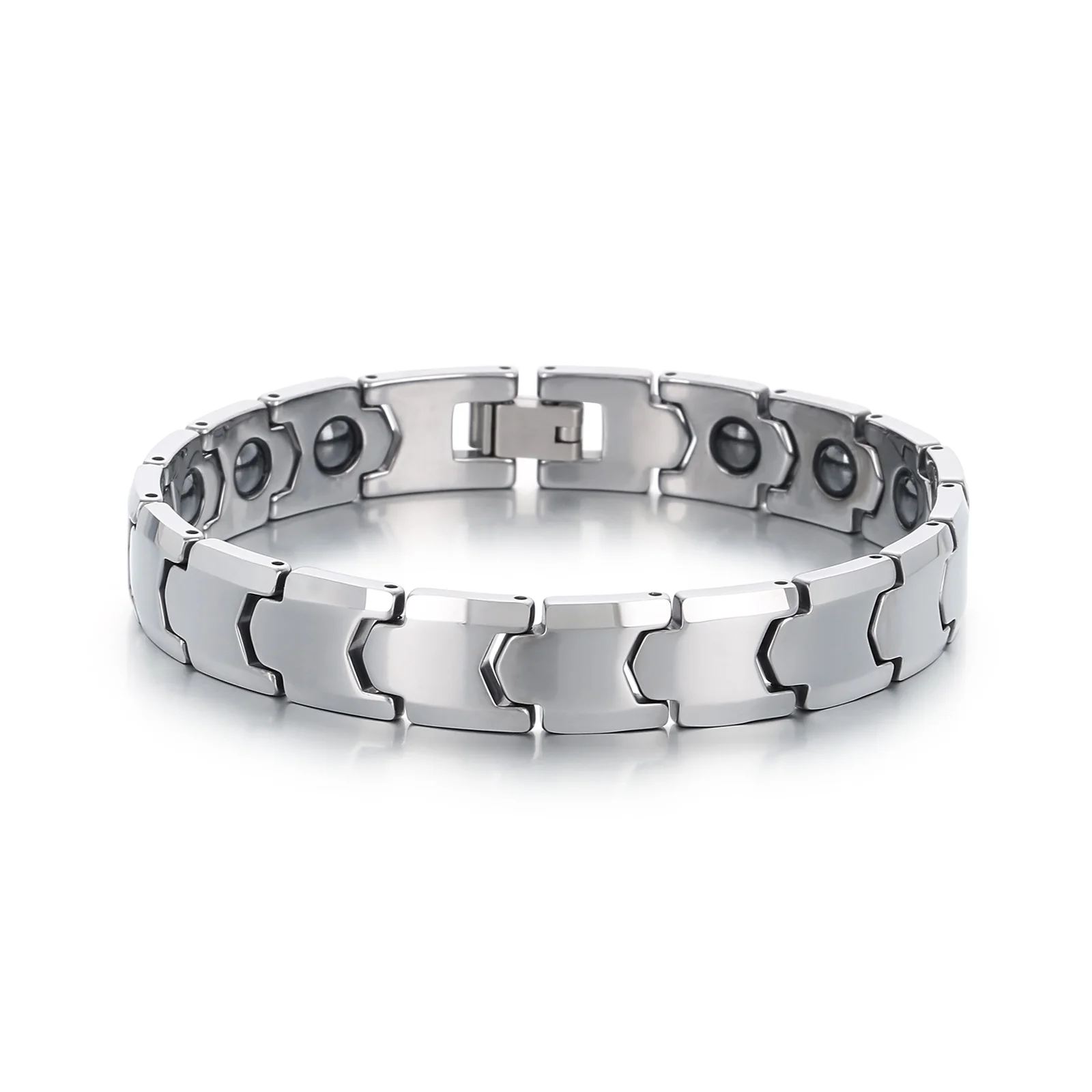 New Vintage Bracelet Business Fashion Simple Bullet Inlaid Withmagnetite Stainless Steel Men Women Bracelets Jewelry
New Vintage Bracelet Business Fashion Simple Bullet Inlaid Withmagnetite Stainless Steel Men Women Bracelets Jewelry