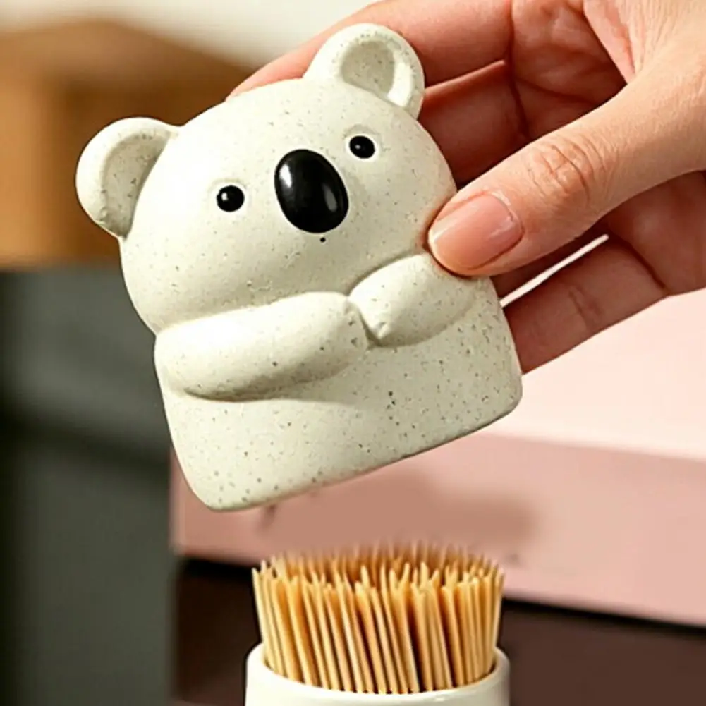 Toothpick Container with Koala Cover Toothpicks Cotton Swabs Earrings Small Items Hygienic Holder Desktop Ornament
Toothpick Container with Koala Cover Toothpicks Cotton Swabs Earrings Small Items Hygienic Holder Desktop Ornament