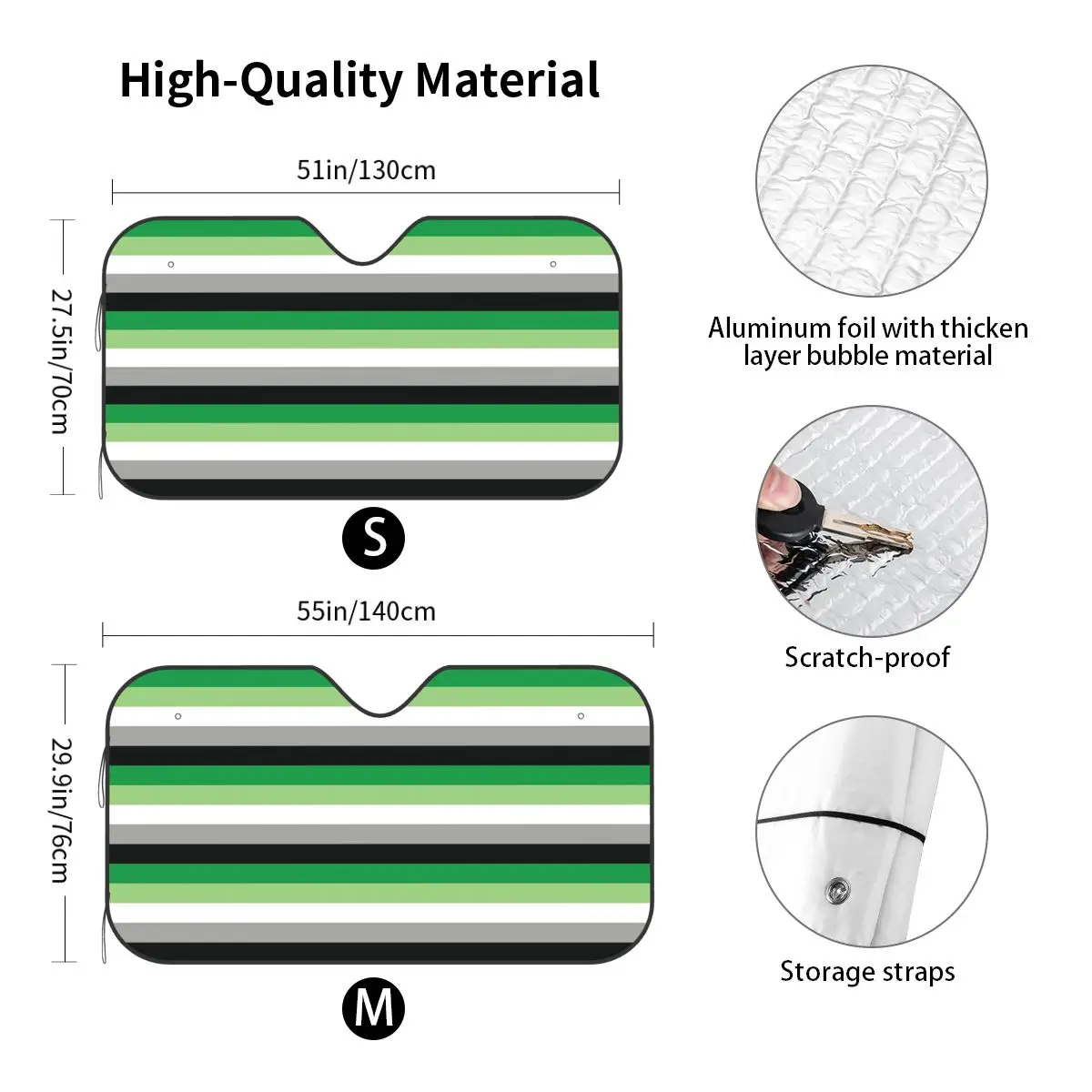 Aromantic Pride Flag Sunshade Windscreen Car Front Windshield Window Sun Visor Accessories Covers
Aromantic Pride Flag Sunshade Windscreen Car Front Windshield Window Sun Visor Accessories Covers