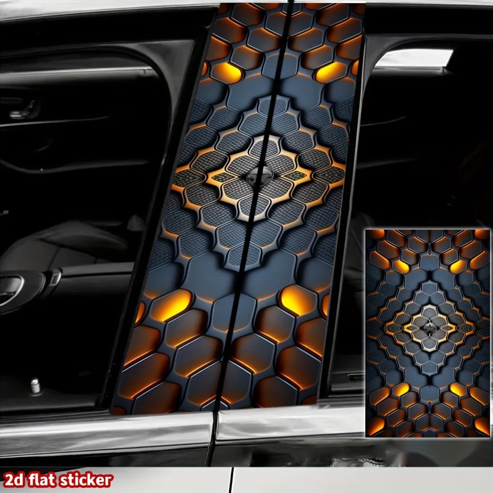 2 Honeycomb pattern car B-pillar stickers, waterproof and scratch-resistant, beautiful and practical, standard grade
2 Honeycomb pattern car B-pillar stickers, waterproof and scratch-resistant, beautiful and practical, standard grade