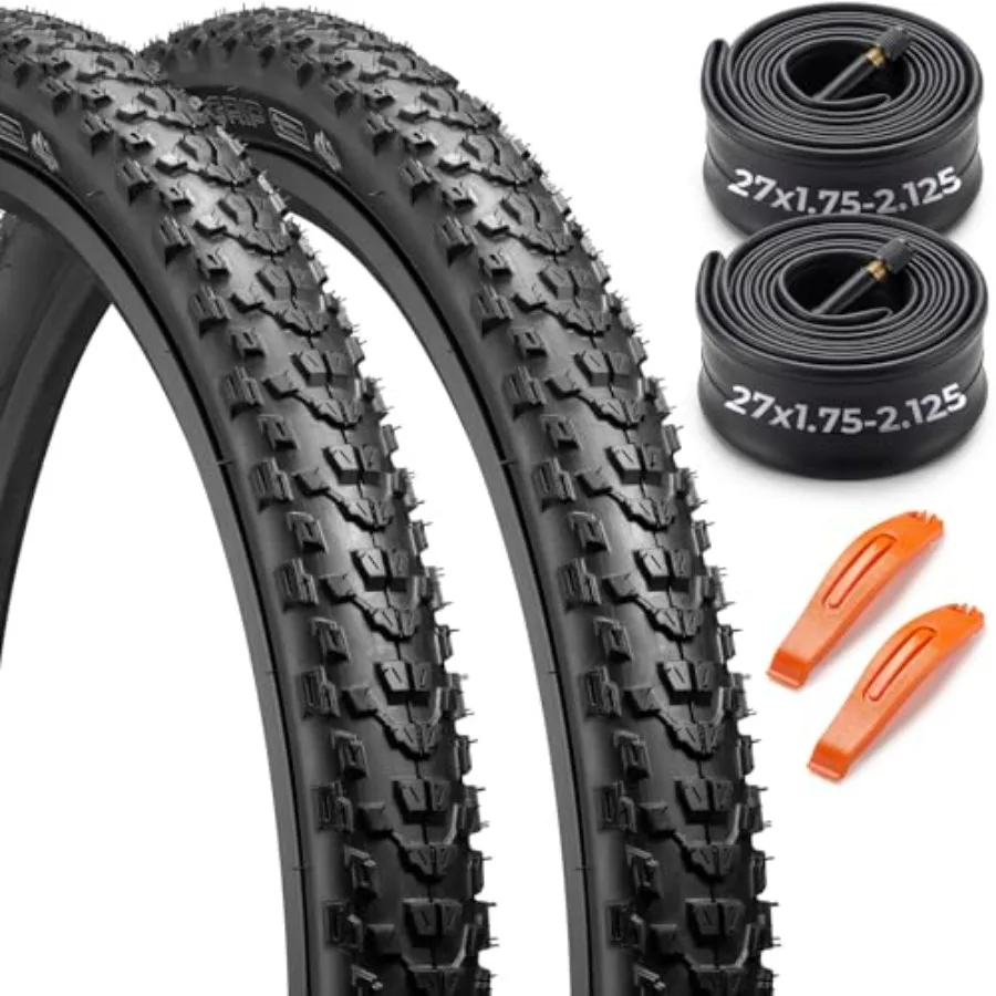 26/ Mountain Bike Tires with Inner Tubes and Tire Levers 2 Sets Cross Country Bicycle Foldable Replacement Tires - High-Tractio
26/ Mountain Bike Tires with Inner Tubes and Tire Levers 2 Sets Cross Country Bicycle Foldable Replacement Tires - High-Tractio
