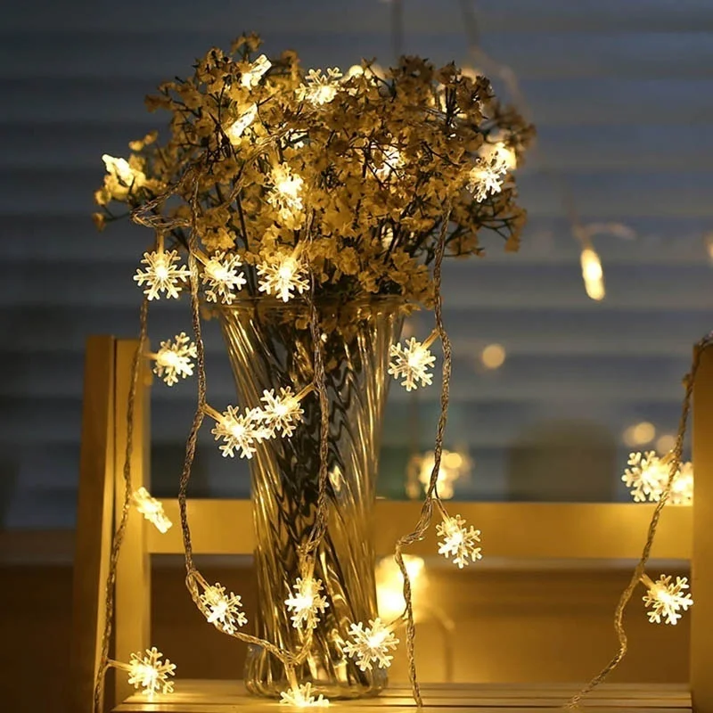 2.5m 20 Leds Christmas Tree Snow Flakes Led String Fairy Light Xmas Party Home Wedding Garden Garland Christmas Decorations
2.5m 20 Leds Christmas Tree Snow Flakes Led String Fairy Light Xmas Party Home Wedding Garden Garland Christmas Decorations