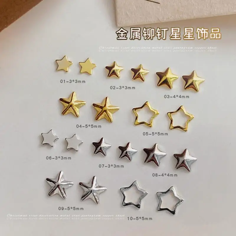 Hollow Star Nail Art Art Rivet Charms 3d Alloy Five-Pointed-Star Gold Silver Diamond Nail Decoration Luxury Manicure Accessories
Hollow Star Nail Art Art Rivet Charms 3d Alloy Five-Pointed-Star Gold Silver Diamond Nail Decoration Luxury Manicure Accessories