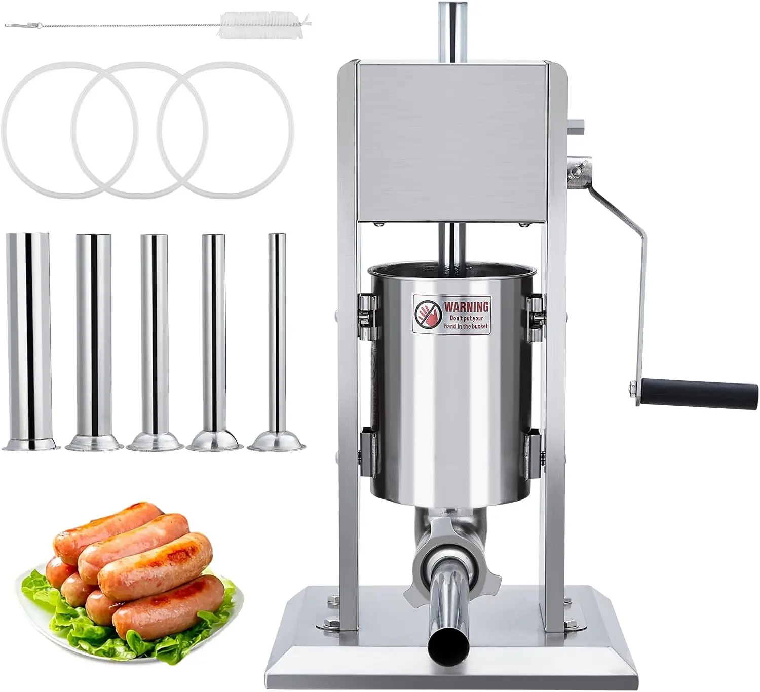 Sausage Stuffer, PeakPursuit Manual 7LB/3L Sausage Maker Machine, Meat Stuffer with Dual Speed, Stainless Steel Heavy Duty Sausa
Sausage Stuffer, PeakPursuit Manual 7LB/3L Sausage Maker Machine, Meat Stuffer with Dual Speed, Stainless Steel Heavy Duty Sausa
