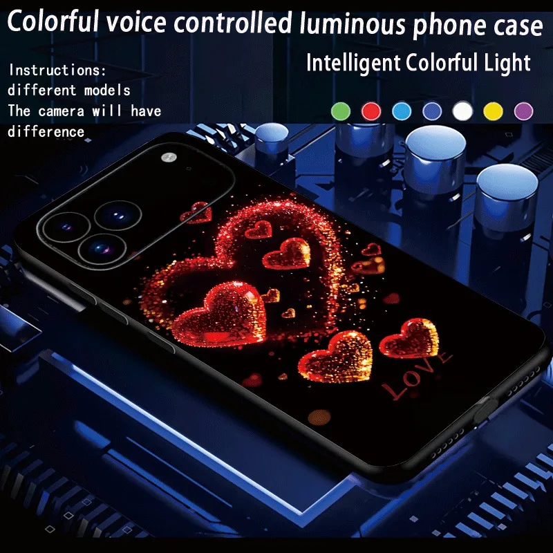 Red Love Heart LED Flash Phone Case For Samsung S26 S25 S23 Ultra S24 Plus A37 A57 A27 Voice Control Light Phone Cover Luminous
Red Love Heart LED Flash Phone Case For Samsung S26 S25 S23 Ultra S24 Plus A37 A57 A27 Voice Control Light Phone Cover Luminous