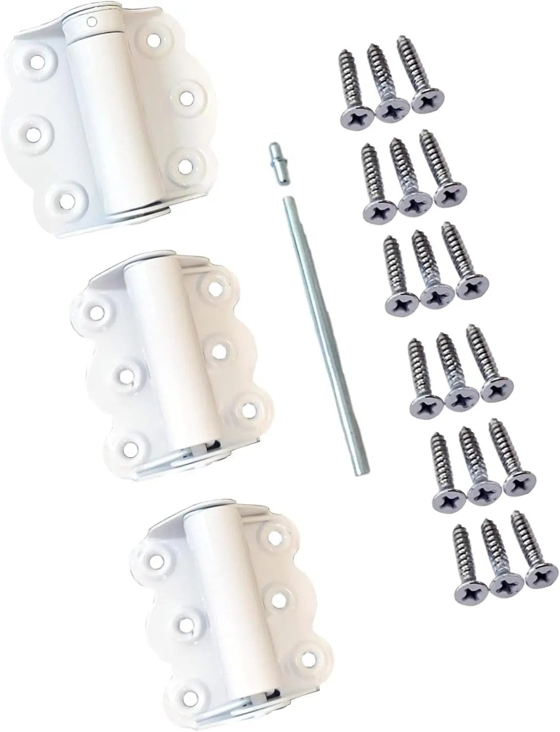 Self-Closing Door Hinges, 2-3/4", 2 PCS Adjustable + 1 Fixed, White, Steel, 180° Open
Self-Closing Door Hinges, 2-3/4", 2 PCS Adjustable + 1 Fixed, White, Steel, 180° Open