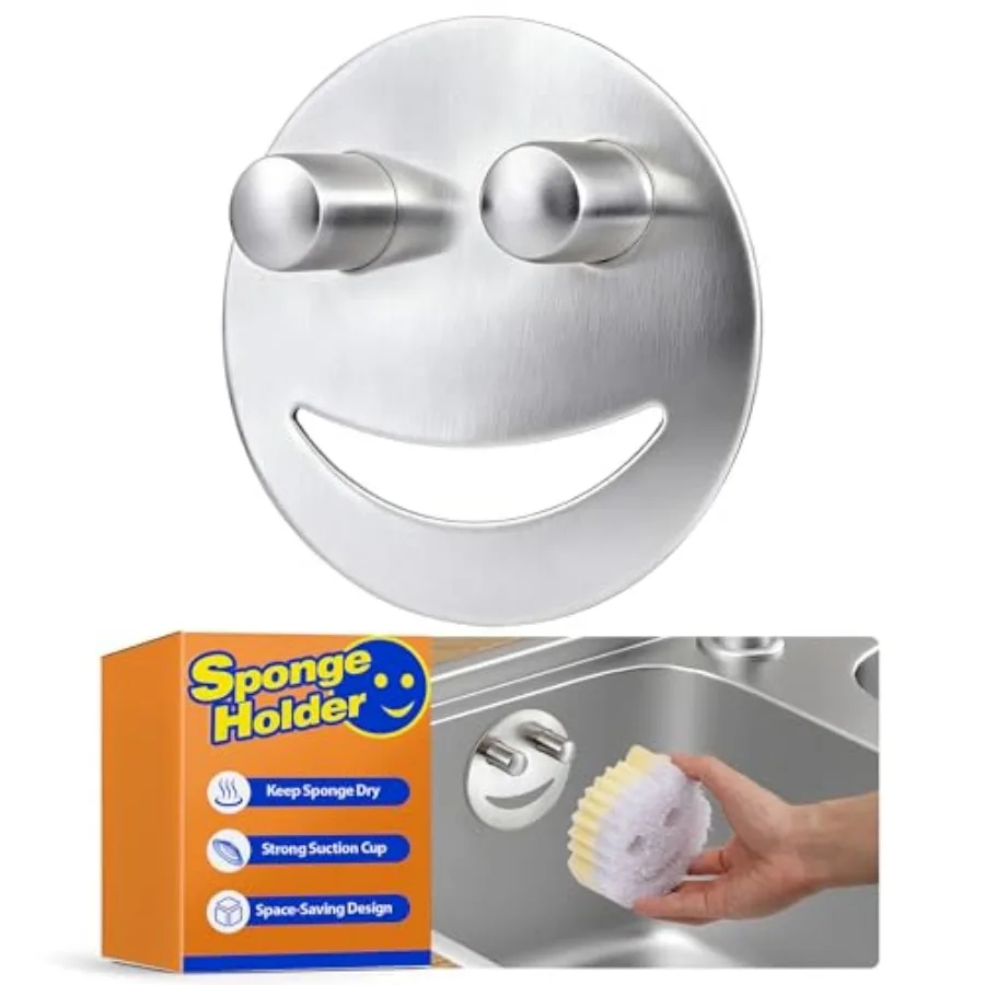 Stainless Steel Sponge Holder For Scrub Daddy Mommy Sponge, Bathroom Kitchen Sink Caddy Organizer Storage with Suction Cup, Dis
Stainless Steel Sponge Holder For Scrub Daddy Mommy Sponge, Bathroom Kitchen Sink Caddy Organizer Storage with Suction Cup, Dis