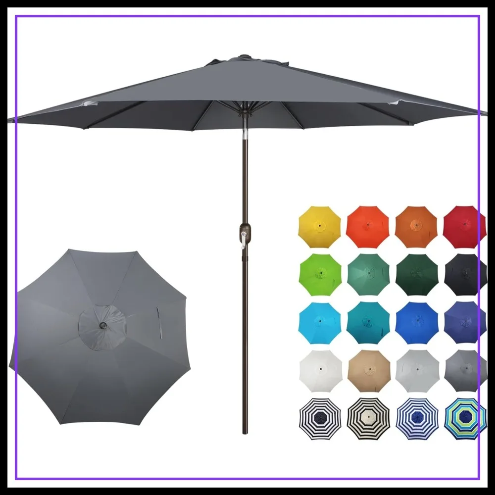 10FT Outdoor Patio Umbrella with Push Button Tilt and Crank, 8 Sturdy Ribs, Market Umbrella for Yard
10FT Outdoor Patio Umbrella with Push Button Tilt and Crank, 8 Sturdy Ribs, Market Umbrella for Yard