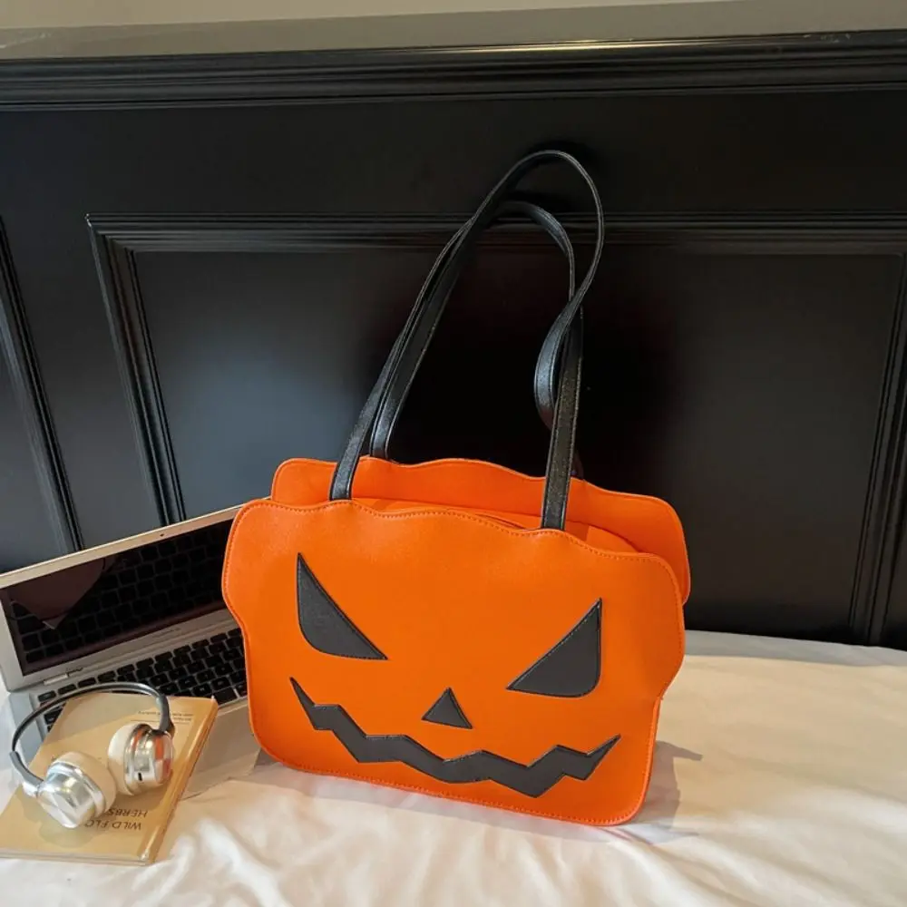 Casual Gothic Halloween Tote Bag Pu Leather Quirky Pumpkin Shoulder Bag Creative Large Capacity Demon Messenger Bag Women
Casual Gothic Halloween Tote Bag Pu Leather Quirky Pumpkin Shoulder Bag Creative Large Capacity Demon Messenger Bag Women