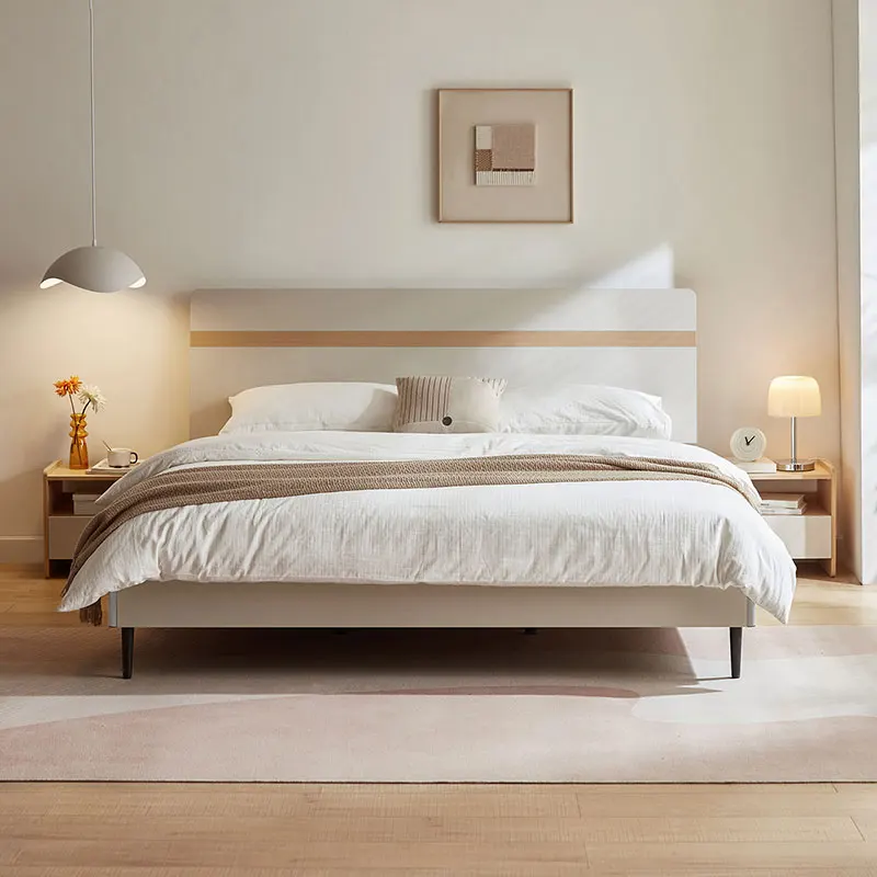 Modern simple bed rental room master bedroom 1.5 meters bed frame double bed new
Modern simple bed rental room master bedroom 1.5 meters bed frame double bed new
