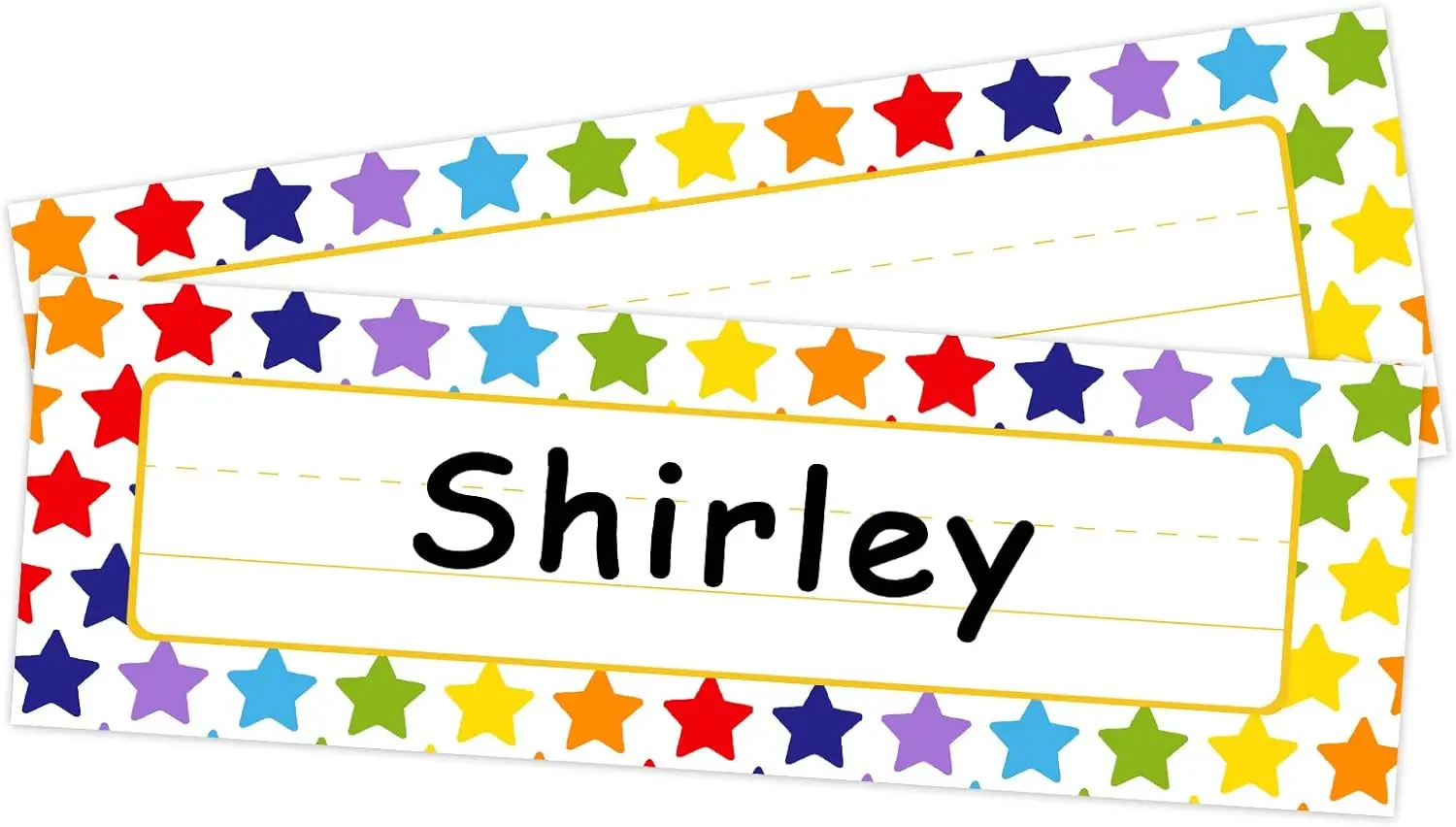 36 Pcs Name Plates for Student Desks with Stars Design Self-Adhesive Stickers for Classroom Decor and Teacher Supplies
36 Pcs Name Plates for Student Desks with Stars Design Self-Adhesive Stickers for Classroom Decor and Teacher Supplies