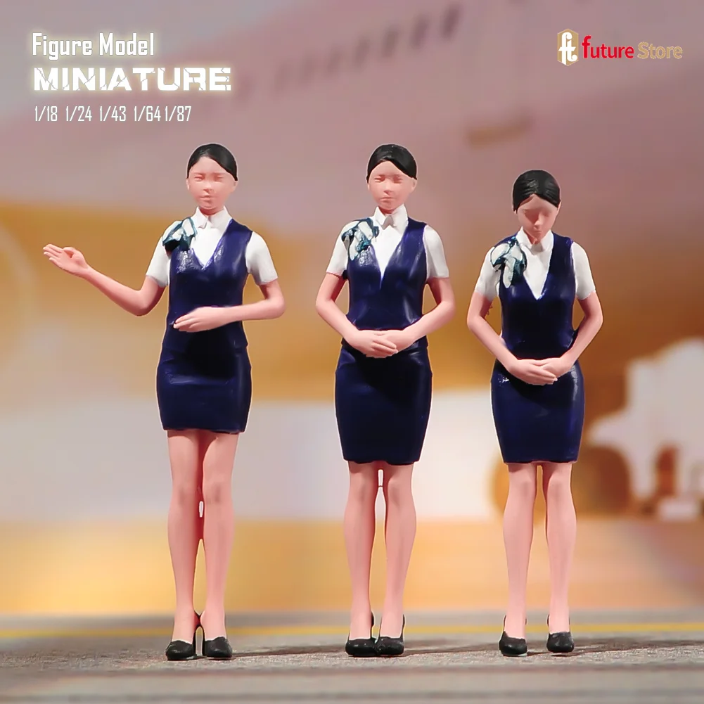 Miniatures Figures 1/87 1/64 1/43 1/24 1/18 Flight Attendant Girls Uniform Beauty Figure Doll Figurine Creative Scene Prop Craft
Miniatures Figures 1/87 1/64 1/43 1/24 1/18 Flight Attendant Girls Uniform Beauty Figure Doll Figurine Creative Scene Prop Craft