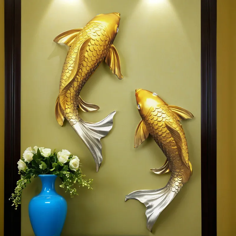 Lucky Koi Fish 3D Wall Decor, Resin Stereoscopic Carp Wall Hanging, Creative Wealth Feng Shui Home Art Wall Sticker Ornament
Lucky Koi Fish 3D Wall Decor, Resin Stereoscopic Carp Wall Hanging, Creative Wealth Feng Shui Home Art Wall Sticker Ornament