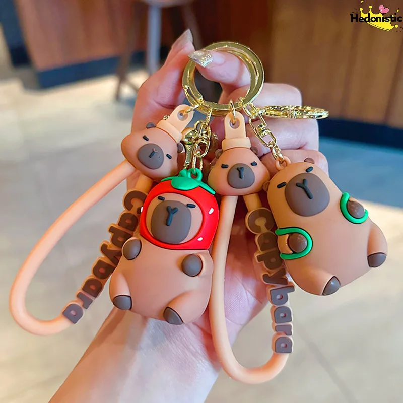 New Capybara Cute Cartoon Keychain Strawberry Dolphin Exquisite 3D Doll for Backpack Wallet Key Car Decoration ACG Pendant Gift
New Capybara Cute Cartoon Keychain Strawberry Dolphin Exquisite 3D Doll for Backpack Wallet Key Car Decoration ACG Pendant Gift