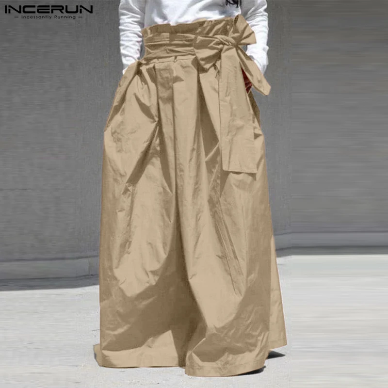 INCERUN Men Wide Leg Pants Solid Color Lace Up Joggers Loose Pleated Casual Trousers Men Streetwear 2025 Fashion Pants S-5XL
INCERUN Men Wide Leg Pants Solid Color Lace Up Joggers Loose Pleated Casual Trousers Men Streetwear 2025 Fashion Pants S-5XL
