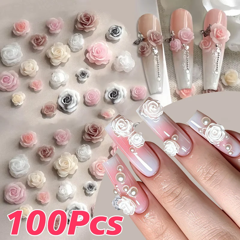 100Pcs Vintage 3D Rose Flowers Nail Art Jewelry Decoration Colorful Camellia Nail Rhinestones Gems Glitter Manicure Accessory
100Pcs Vintage 3D Rose Flowers Nail Art Jewelry Decoration Colorful Camellia Nail Rhinestones Gems Glitter Manicure Accessory