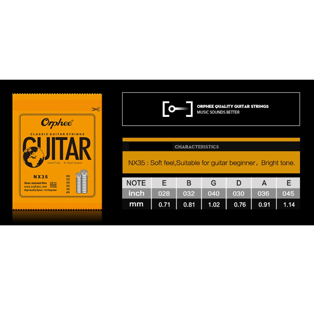 Orphee Classical Guitar Single String Silver Plated Copper Wound D 4th Silver Plated Copper Wound 030 (0 76mm)
Orphee Classical Guitar Single String Silver Plated Copper Wound D 4th Silver Plated Copper Wound 030 (0 76mm)