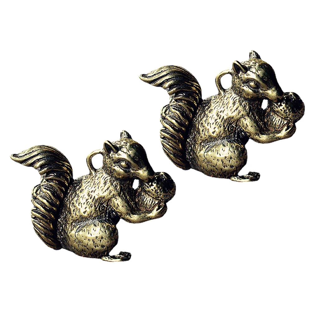 2 Pcs Copper Squirrel Keychain Pendant Beautiful Details Decorative Craft DIY Key Ring Animal Shaped Desktop nament Brass Charm
2 Pcs Copper Squirrel Keychain Pendant Beautiful Details Decorative Craft DIY Key Ring Animal Shaped Desktop nament Brass Charm