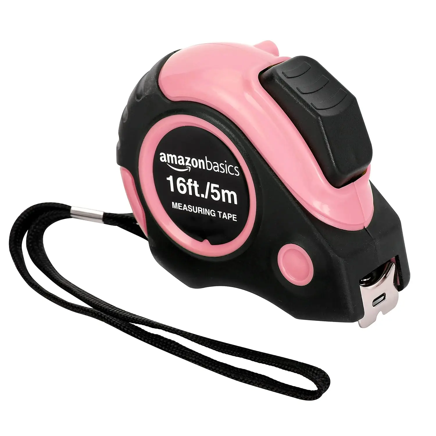 Retractable Tape Measure, 16 Feet, Pink, Easy Push Button & Belt Clip for Convenient Use
Retractable Tape Measure, 16 Feet, Pink, Easy Push Button & Belt Clip for Convenient Use