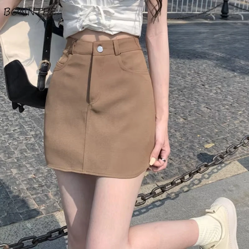 Mini Hip Wrap Skirts Women Khaki Black All-match Spring Summer A-line New Button Sexy Side Slit Sweet Cool Ulzzang Chic
Mini Hip Wrap Skirts Women Khaki Black All-match Spring Summer A-line New Button Sexy Side Slit Sweet Cool Ulzzang Chic