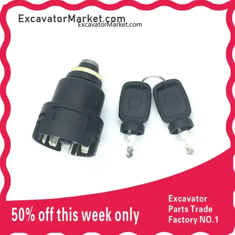 excavator accessories For sunward 60 70 80 90 150 Ignition Switch Start key Excavator Parts
excavator accessories For sunward 60 70 80 90 150 Ignition Switch Start key Excavator Parts