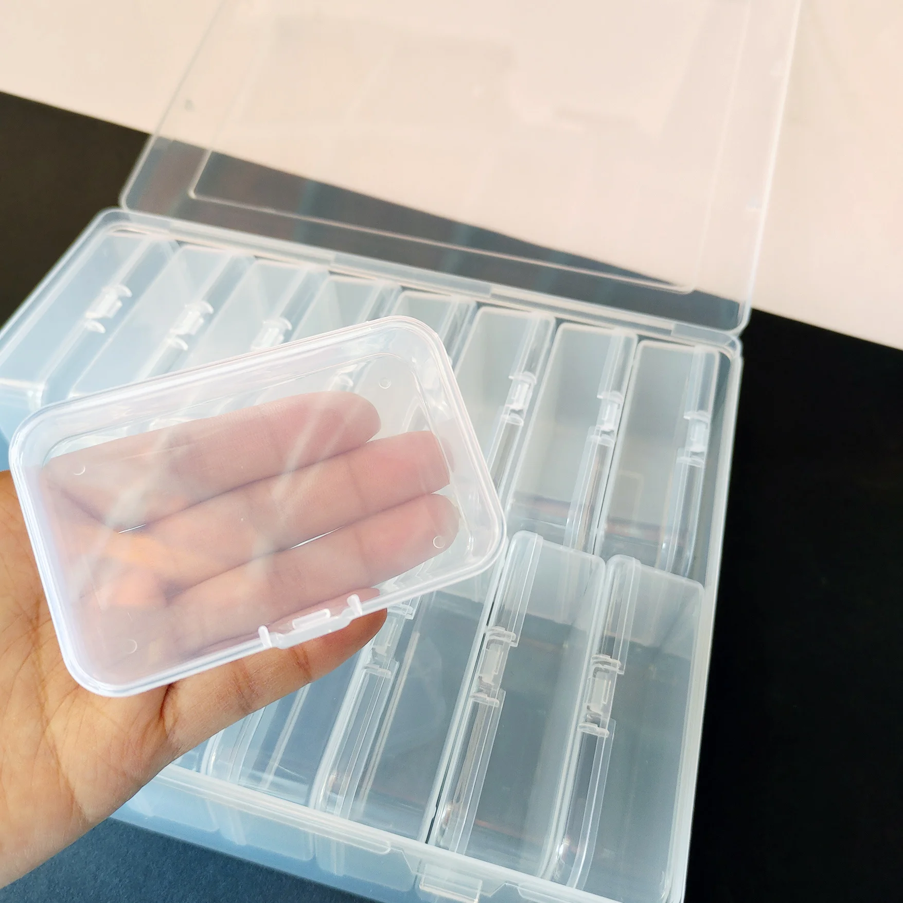 16Pcs Stackable Clear Plastic Storage Boxes With Lids Jewelry Craft Hardware Office Organizer
16Pcs Stackable Clear Plastic Storage Boxes With Lids Jewelry Craft Hardware Office Organizer