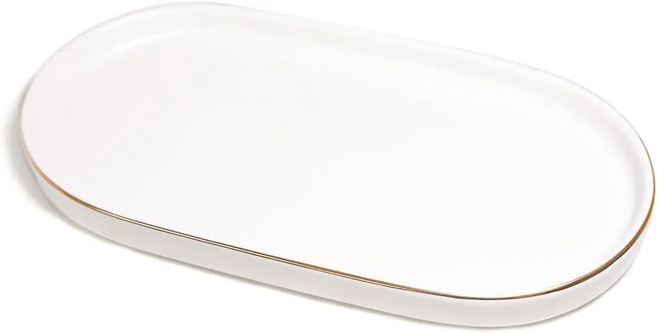 Small White Ceramic Dish for Jewelry Perfume Keys Soap Bathroom Kitchen Counter
Small White Ceramic Dish for Jewelry Perfume Keys Soap Bathroom Kitchen Counter