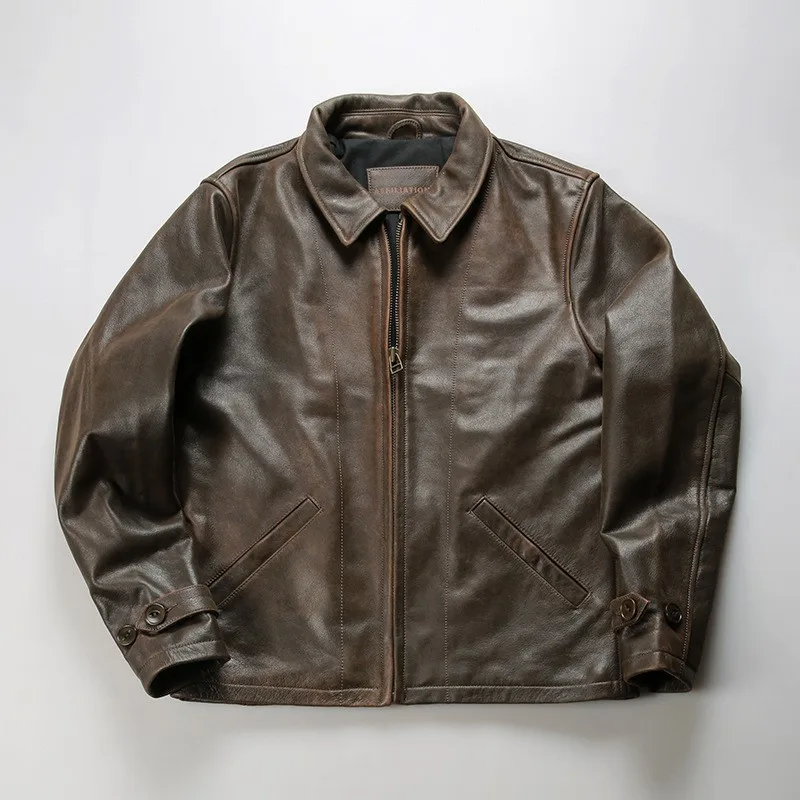 Pure cowhide leather coat
Pure cowhide leather coat