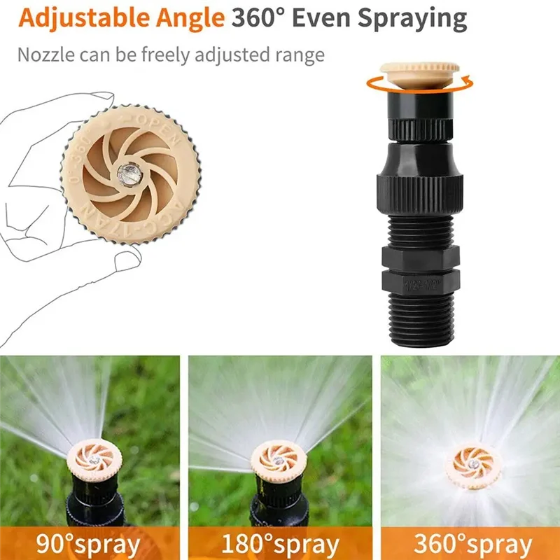 ABGE-Garden Sprinkler 360° Rotating Irrigation Watering System Lawn Farm Greenhouse Plant Watering Sprinkler Head
ABGE-Garden Sprinkler 360° Rotating Irrigation Watering System Lawn Farm Greenhouse Plant Watering Sprinkler Head